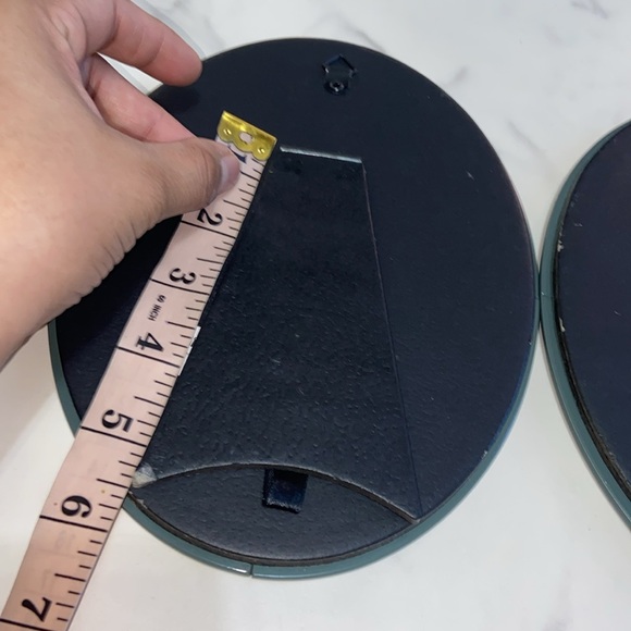 Vintage 1999 IKEA Berlevag Vanity or Tabletop Oval Mirror Dot Design Set of 2 - Picture 15 of 17